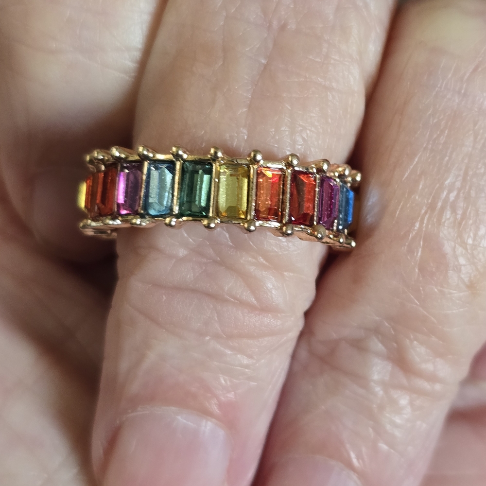 Multicolor Gemstone Gold Ring